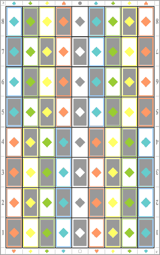 tactical compositions of playing cards as chess problems and etudes