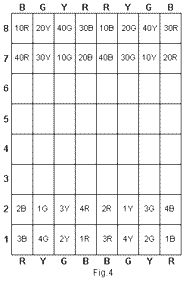 los caracteres en el fichas equivalentes a los palos y los valores numéricos